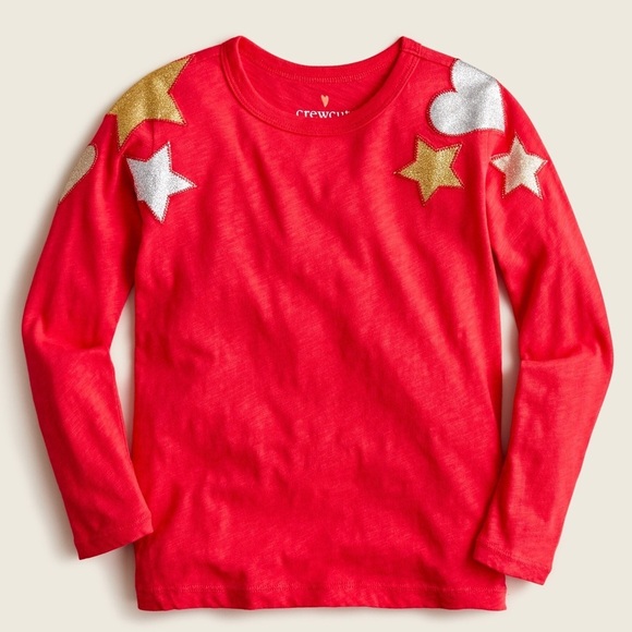 Crewcuts | Metalic Patch Long Sleeve Tee (M) ⭐️🩶 - Picture 1 of 7